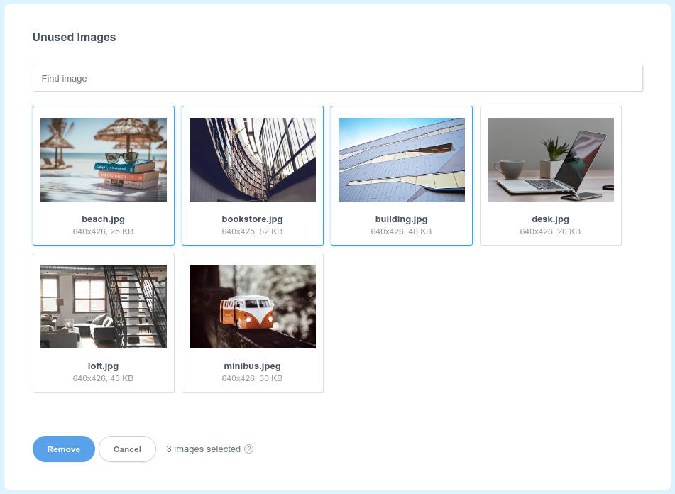 Remove Unused Images