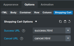Shopping Cart Success
