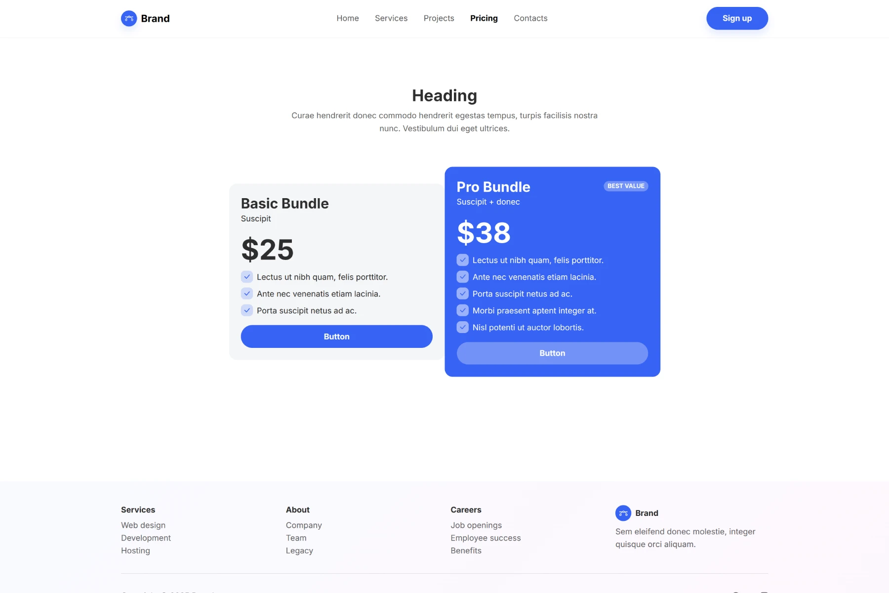 Pricing Page